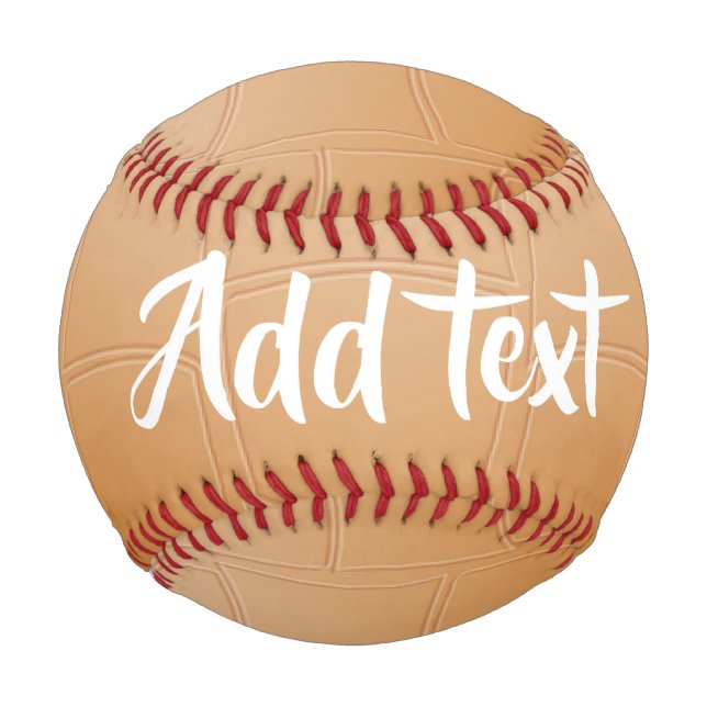 Monogram brown leather textured baseball (Front)