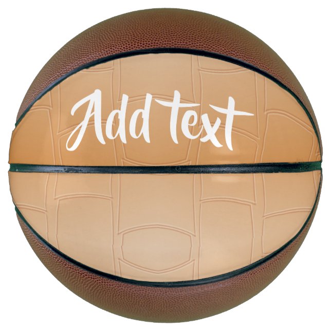 Monogram brown leather textured basketball (Front)