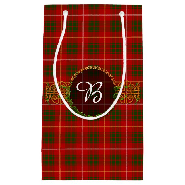 Monogram Bruce Tartan Small Gift Bag (Front)