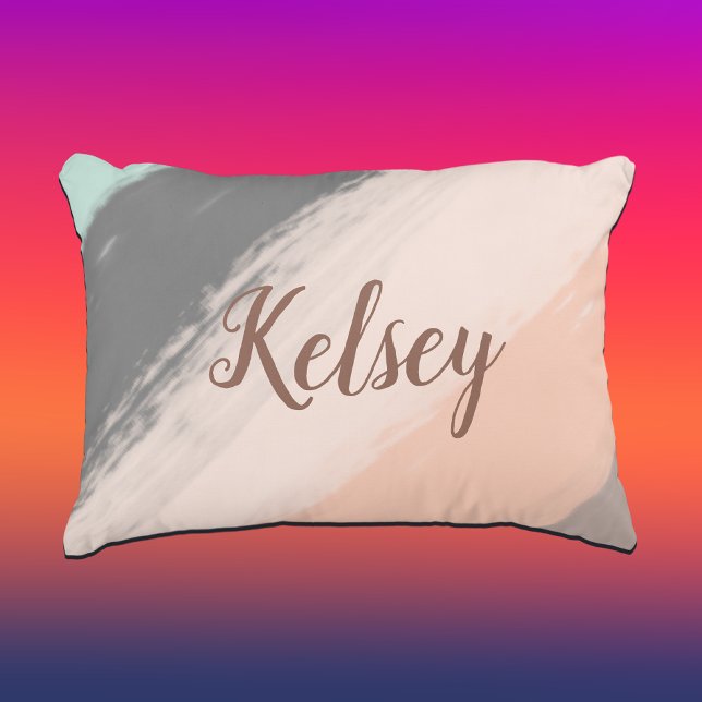 Monogram Brush Strokes Colourful | Decorative Cushion (Creator Uploaded)