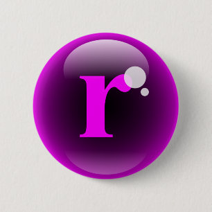 Monogram Bubble R 6 Cm Round Badge