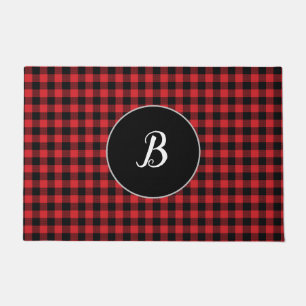 Monogram Buffalo Check Pattern Autumn Doormat