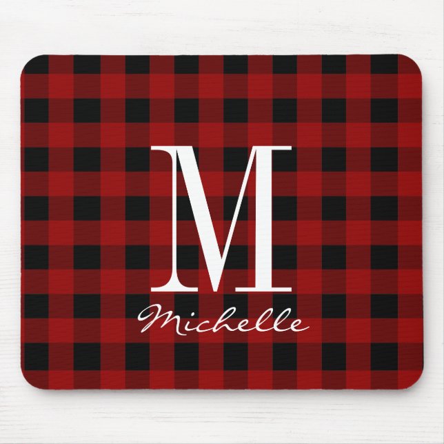 Monogram Buffalo Check Pattern Mouse Mat (Front)