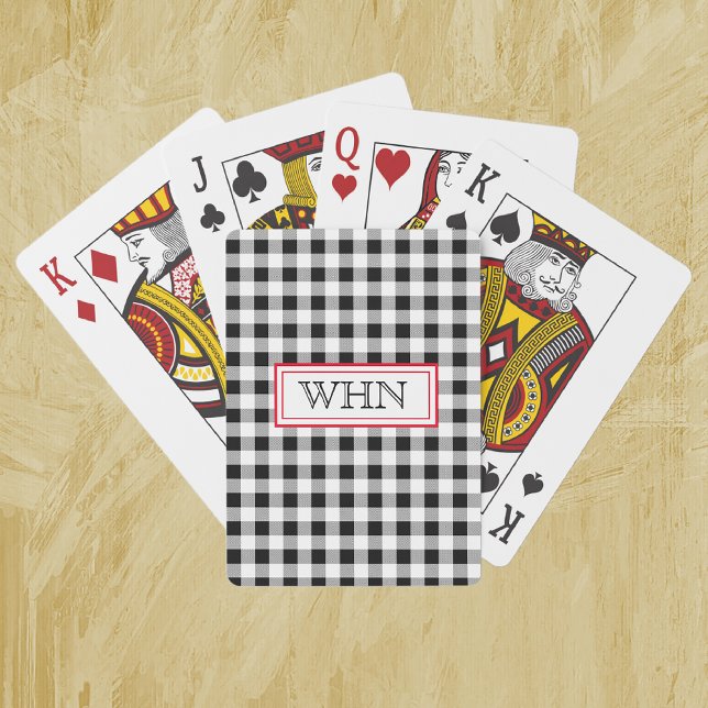Monogram Buffalo Check, Red Accent Deck of Playing Cards (Creator Uploaded)