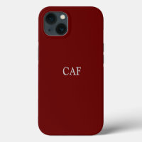 Monogram Burgundy Maroon Dark Red White