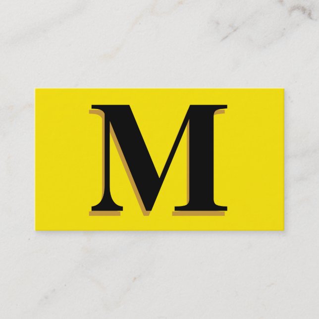 Monogram Business Card (Front)