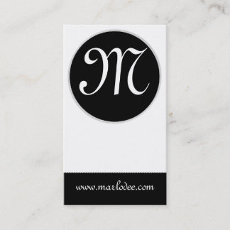 Monogram Business Card :: Black & White Minimal