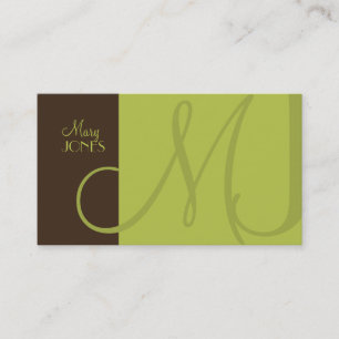 Monogram Business Card en retro colours