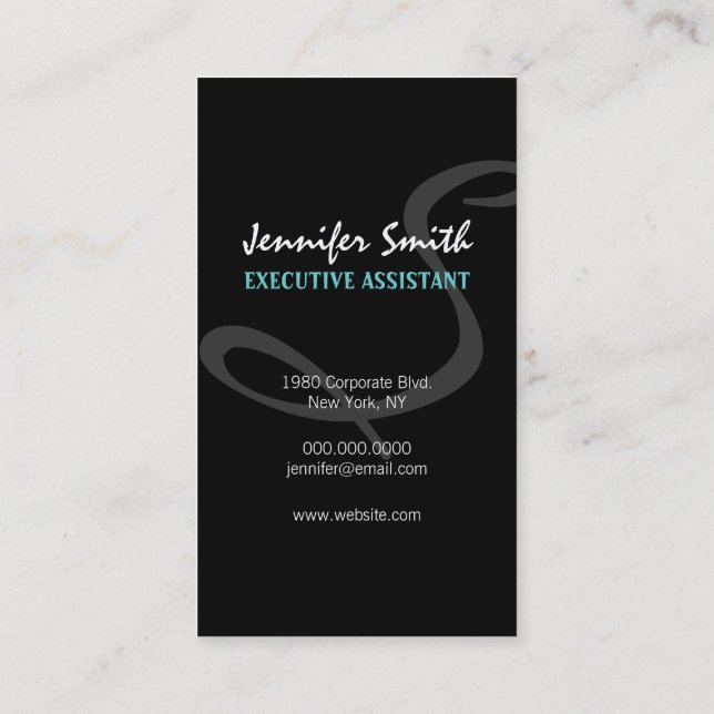 Monogram Business Cards (Back)