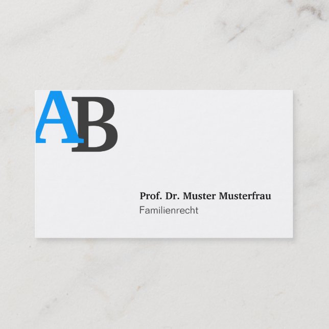 Monogram Business Cards (Back)
