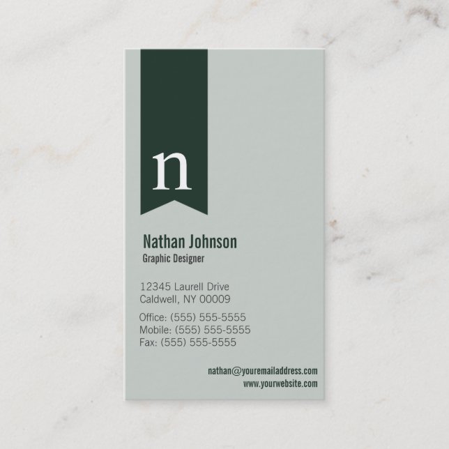 Monogram Business Cards (Front)