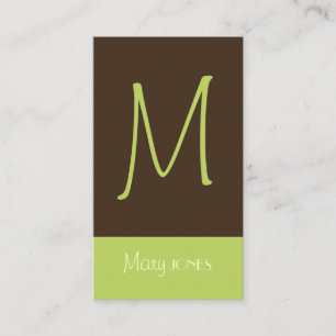 MONOGRAM BUSINESS CARDS en retro colours