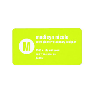 MONOGRAM BUSINESS LABEL