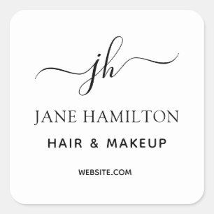 Monogram Business Logo Square Sticker