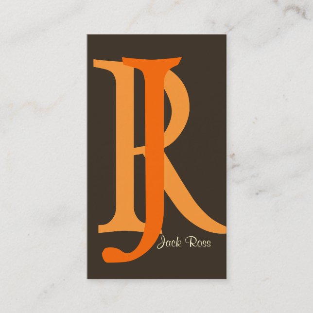 Monogram businesscards business card (Front)