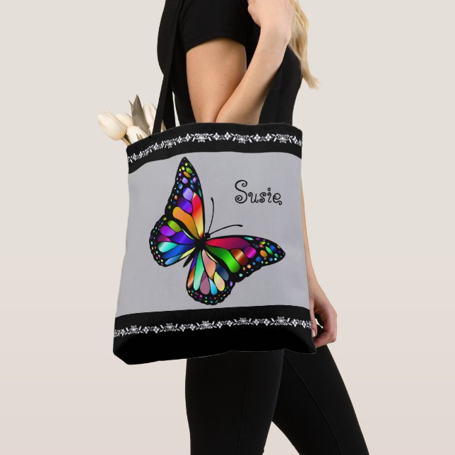 MONOGRAM BUTTERFLY TOTE BAG (Close Up)