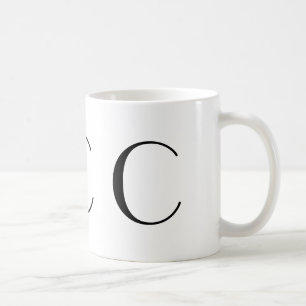 Monogram C Black Art Deco Mug