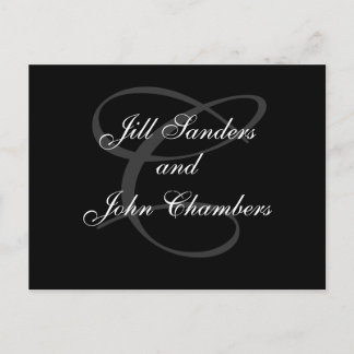 Monogram C First Names Save the Date Cards