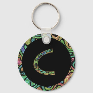 Monogram C Key Ring