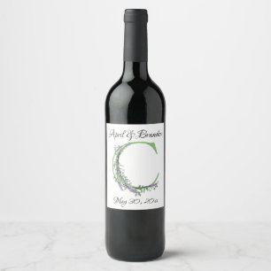 Monogram C Lavender Eucalyptus Wine Label