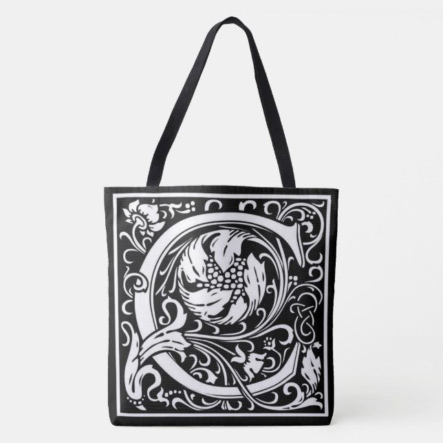 Monogram C Reversible B&W Tote Bag All-Over Print (Front)