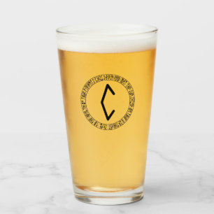Monogram C - Viking Style - Pint Glass