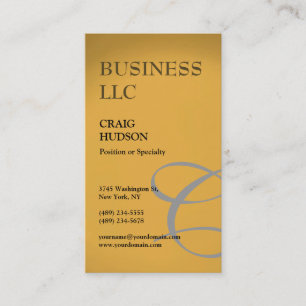 Monogram Calligraphy Business Card