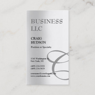Monogram Calligraphy Business Card
