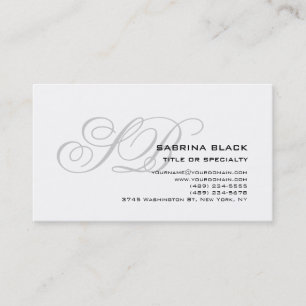 Monogram Calligraphy Consultant Business Card