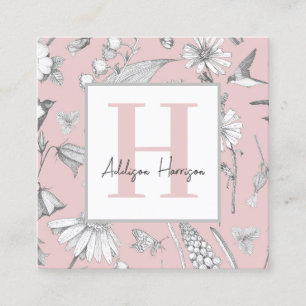 Monogram Calling Card, Monogram Enclosure Cards