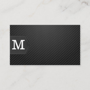 Monogram Carbon Fibre Black Business Card