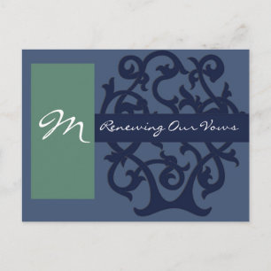 Monogram Cards - Blue