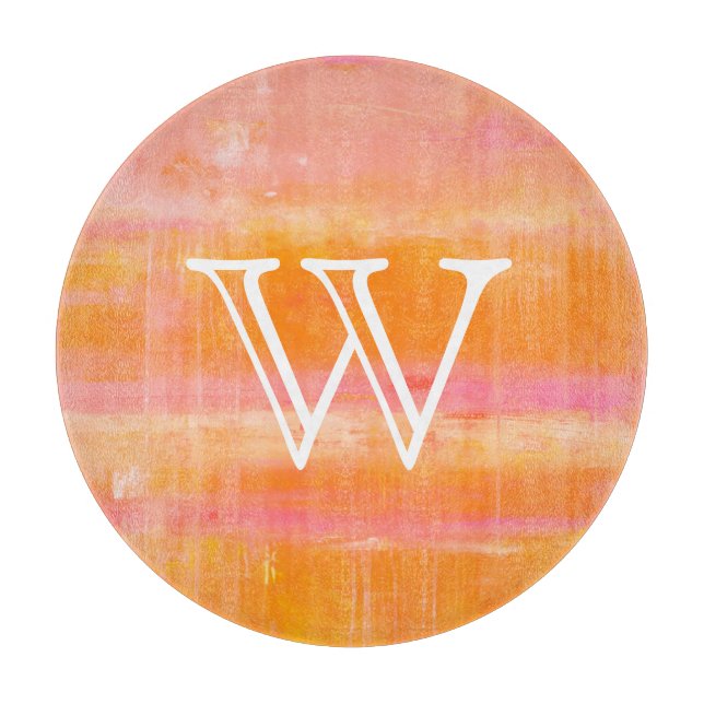 Monogram | Caribbean Sky Cutting Board (Front)