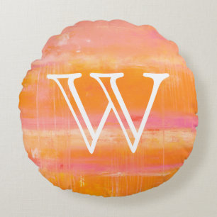 Monogram Caribbean Sky Round Cushion