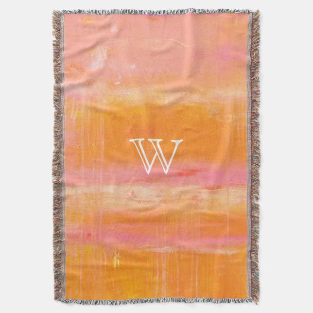 Monogram | Caribbean Sky Throw Blanket (Front Vertical)