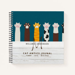 Monogram CAT Paws For Thought Journal Notebooks