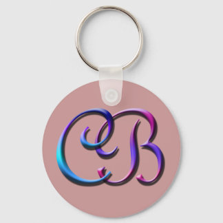 Monogram CB Keychain