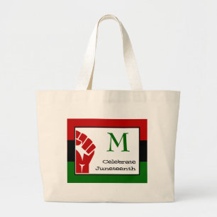 Monogram CELEBRATE JUNETEENTH Pan African Large Tote Bag