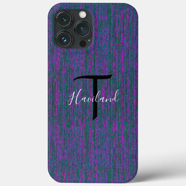 Monogram Cell Phone Case HAMbyWG - Teal (Back)