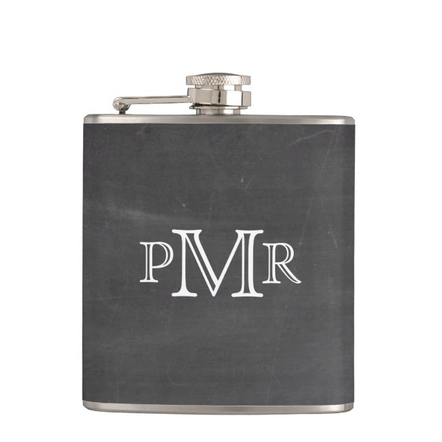 Monogram Chalkboard Flask (Front)