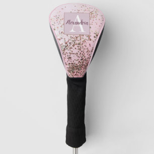 Monogram Champagne Pink Confetti     Golf Head Cover