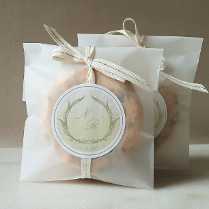 Monogram Champagne Watercolor Envelope Seal /Favou