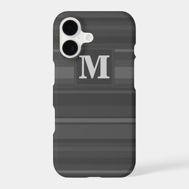 Monogram charcoal stripes (Back)
