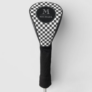 Monogram Chequered Flag Pattern Golf Head Cover