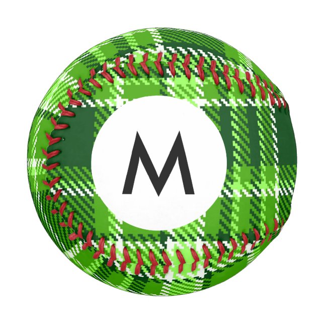 Monogram Chequered Green Colour Pattern Baseball (Front Left)