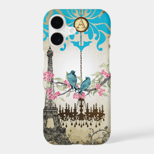 Monogram Cherry Blossom Bird Chandelier iPhone