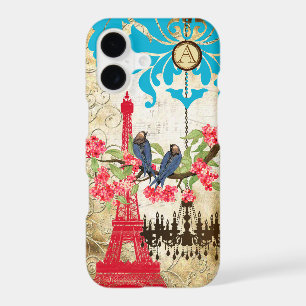 Monogram Cherry Blossom Bird Chandelier iPhone