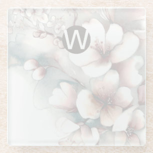 Monogram Cherry Blossom Coaster