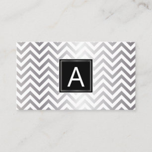 Monogram Chevron Glitter Event Planner Business Card