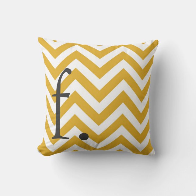 Monogram Chevron Pillow (Front)